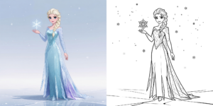 ft - coloriage elsa ft