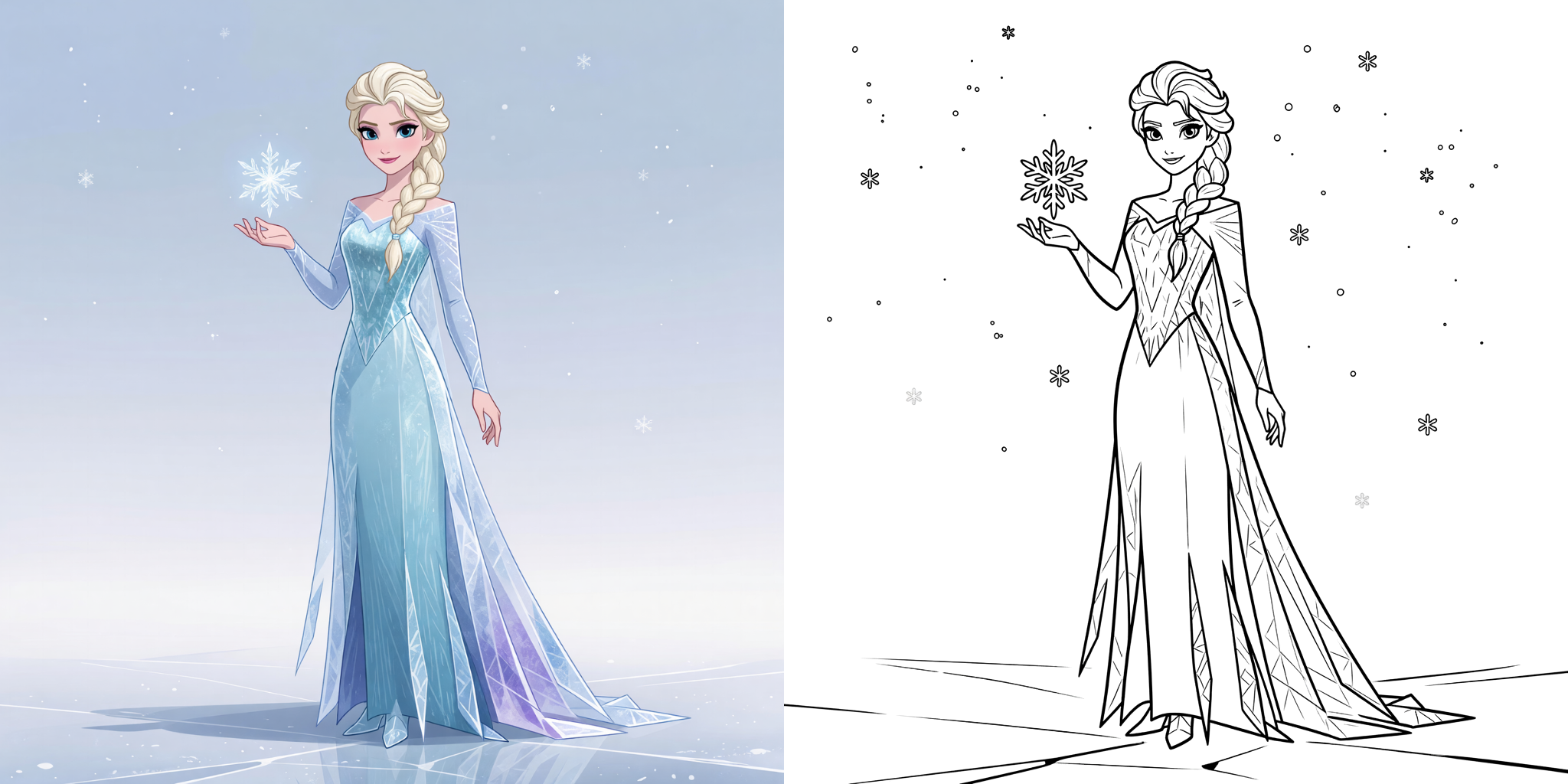 ft - coloriage elsa ft