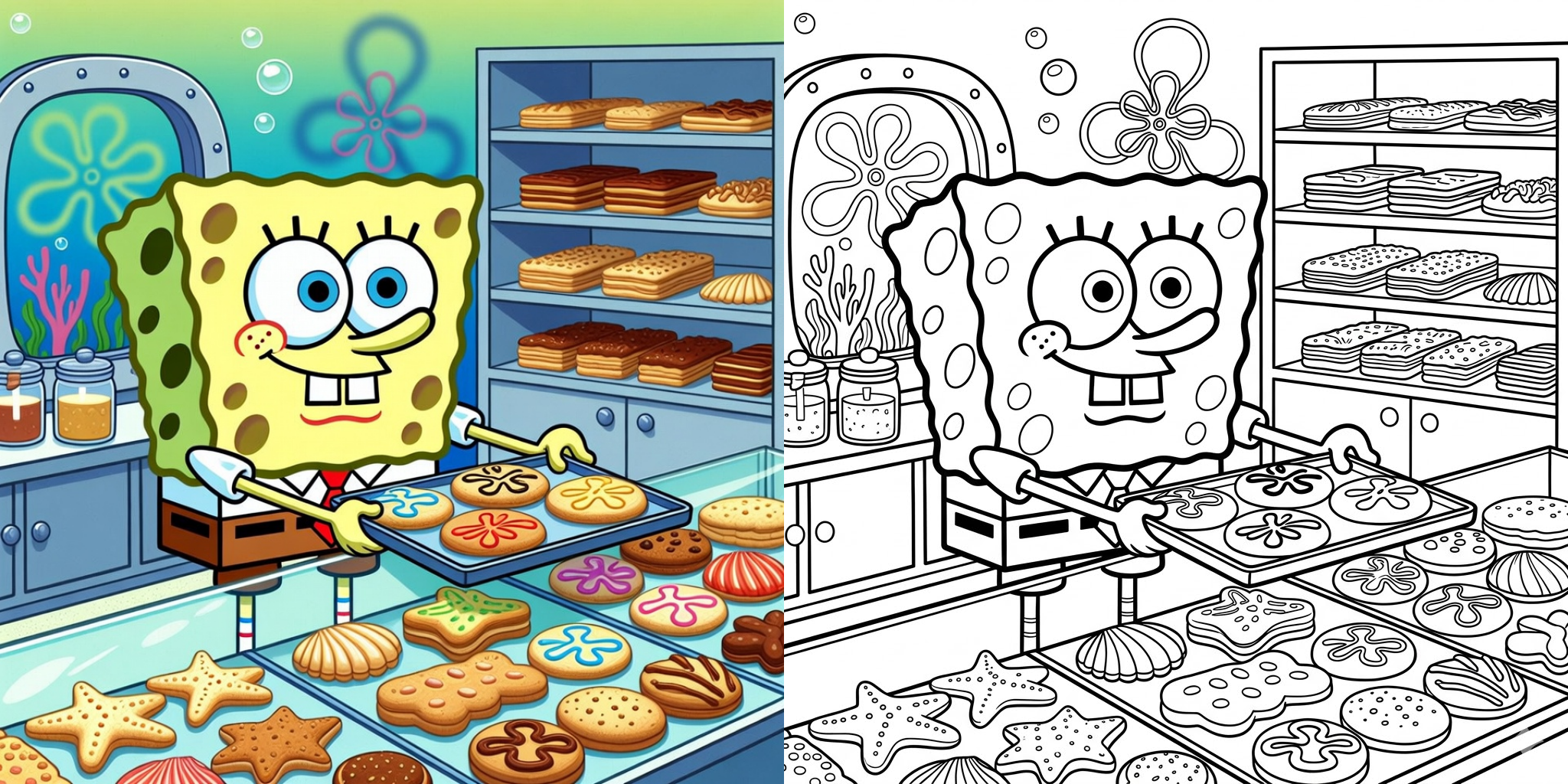 ft - coloriages de spongebob ft