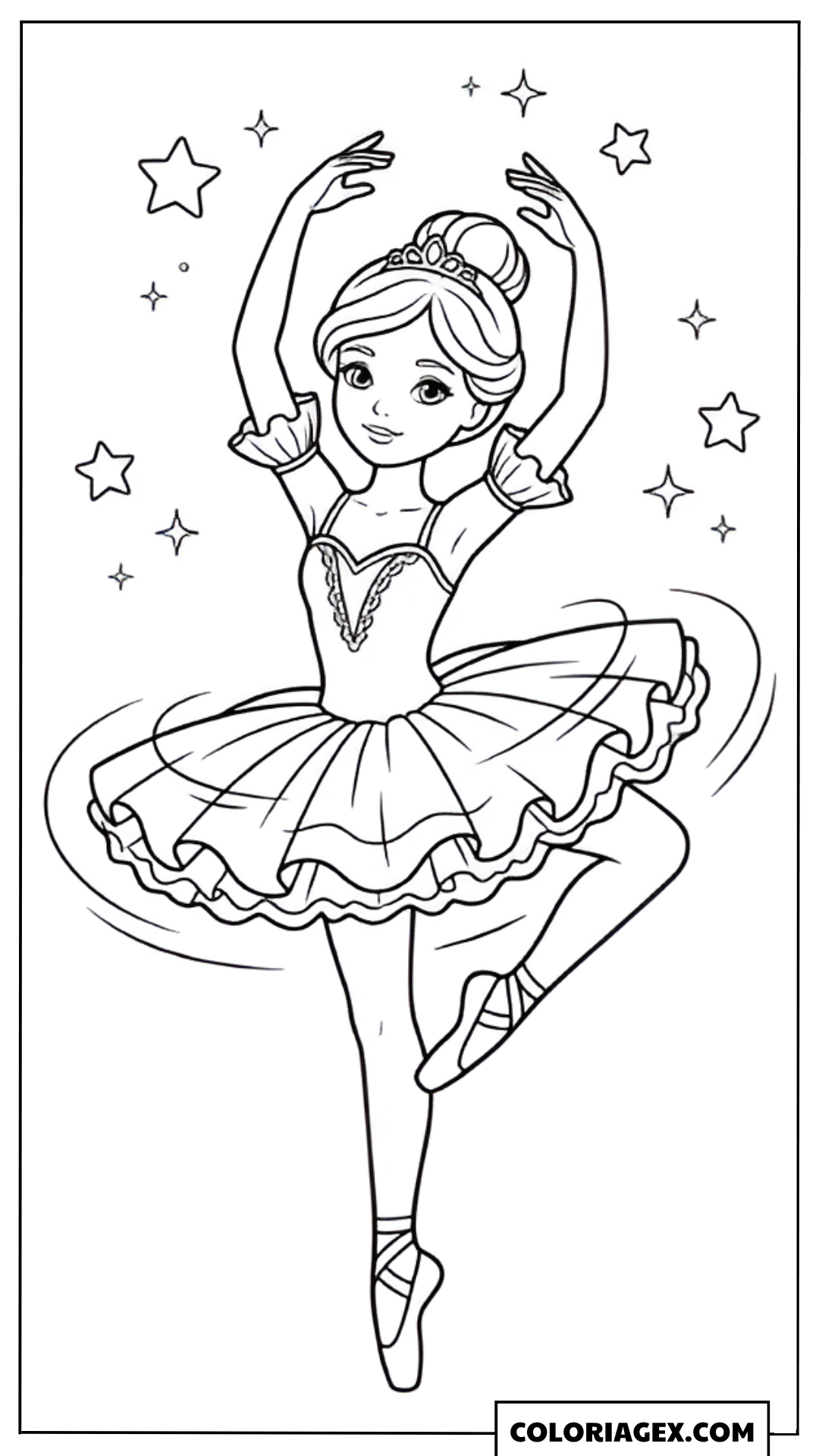 Coloriage Barbie en pirouette