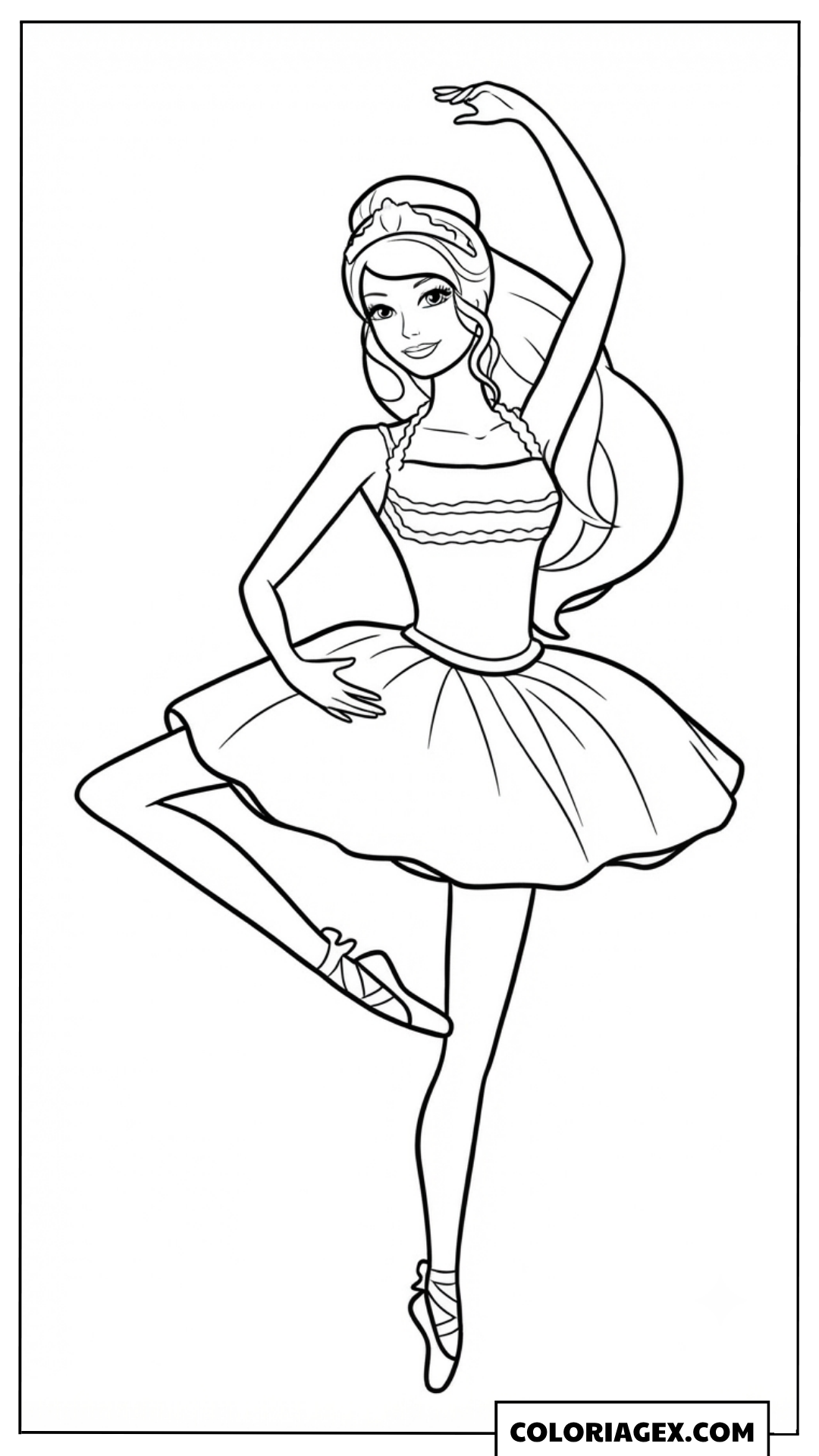 Coloriage Barbie en pose classique