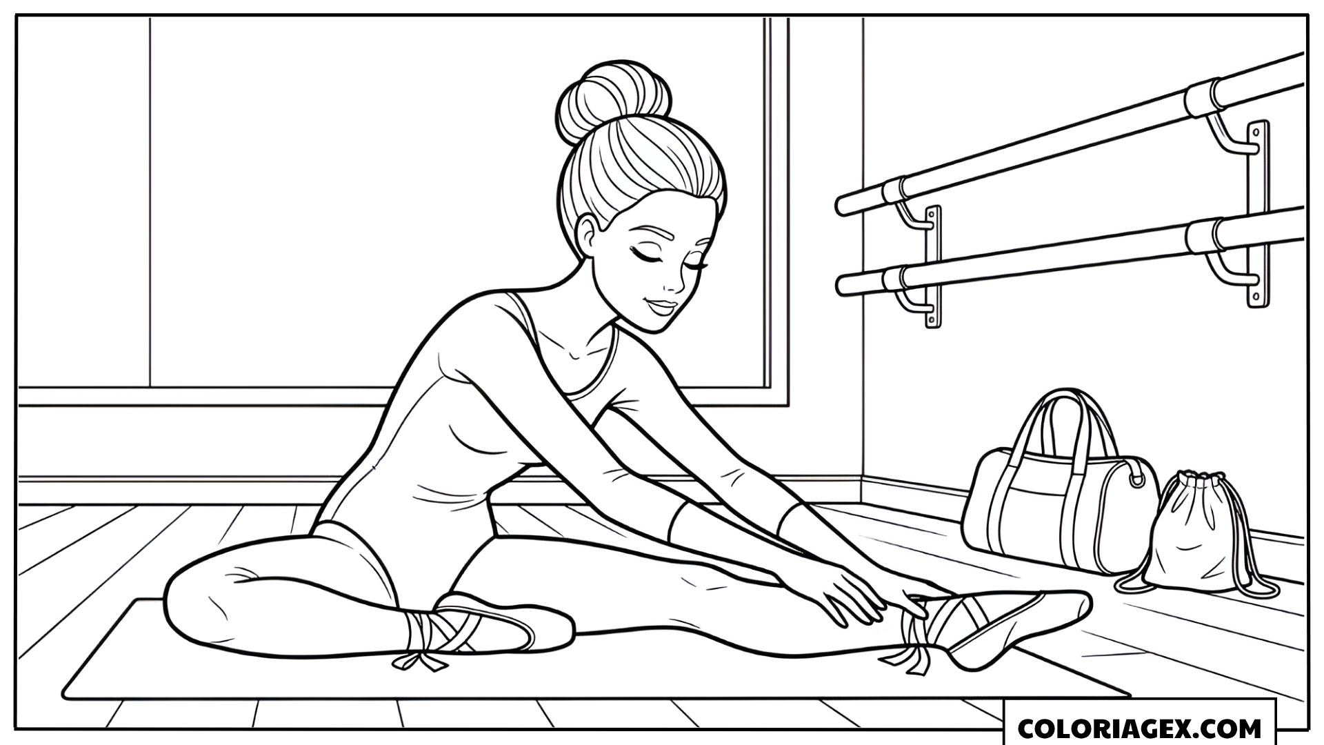 Coloriage Barbie s’étire