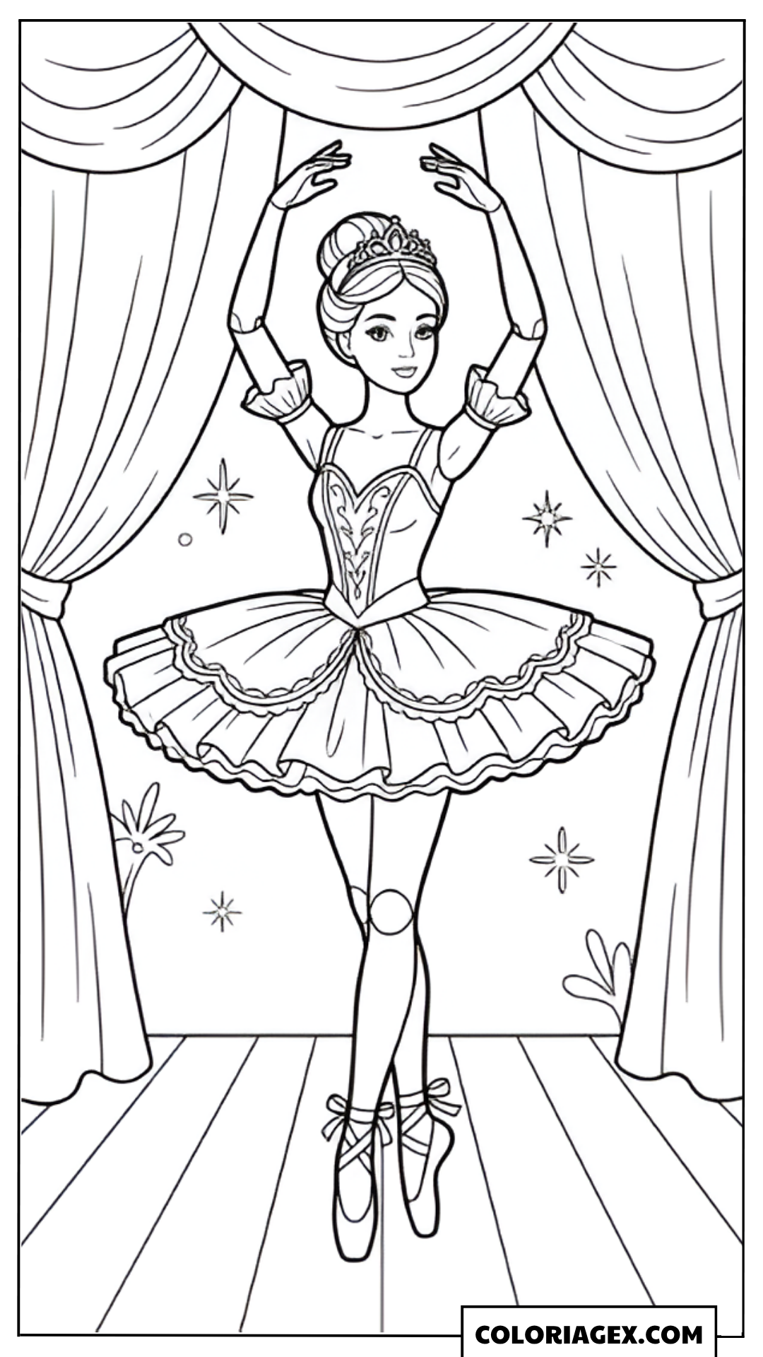 Coloriage Barbie sur scène