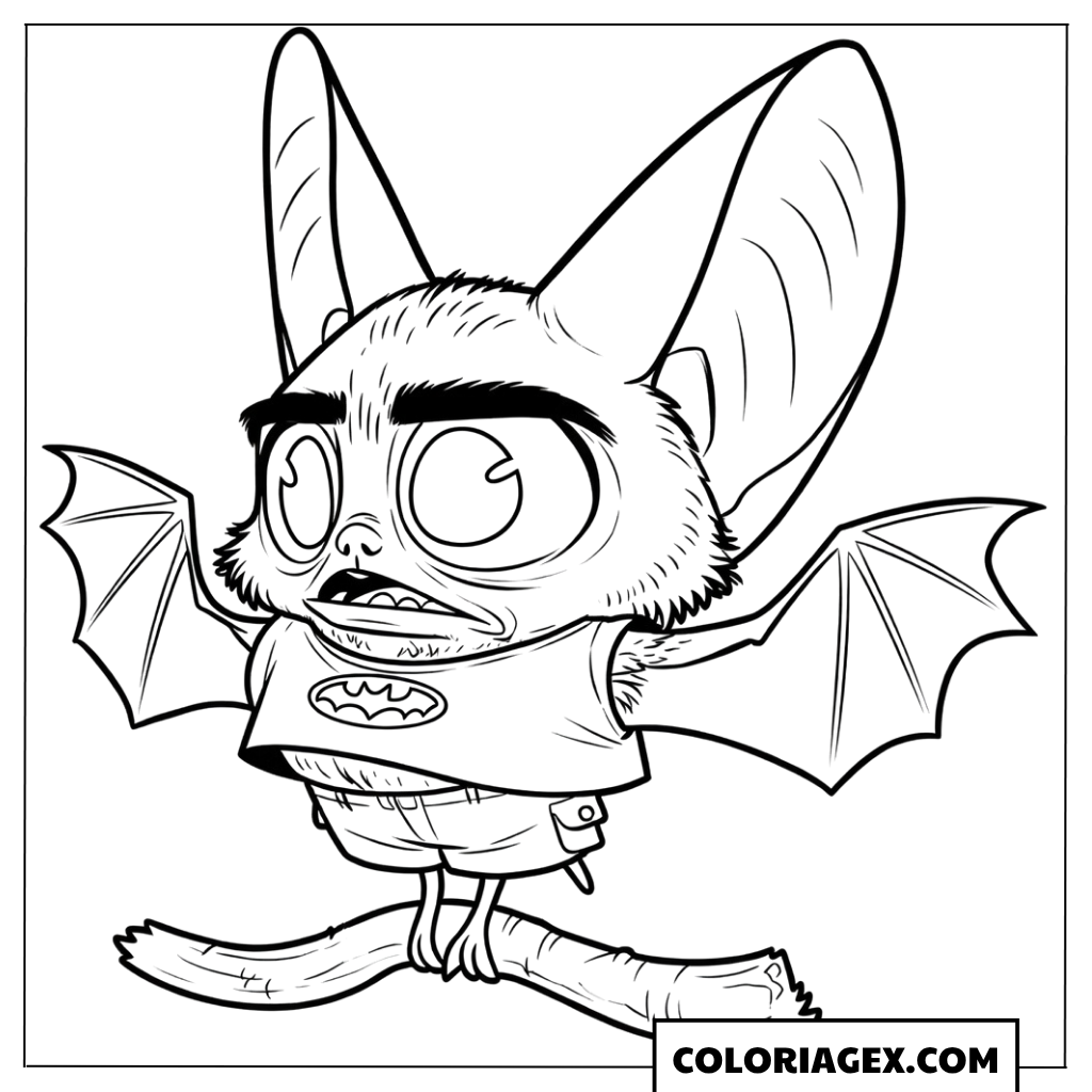 Coloriage Chauve-souris Fidget