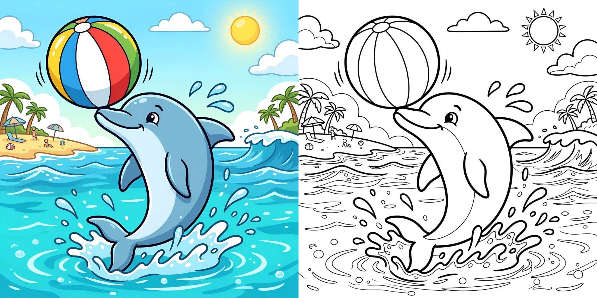 ft - Coloriage Dauphin ft
