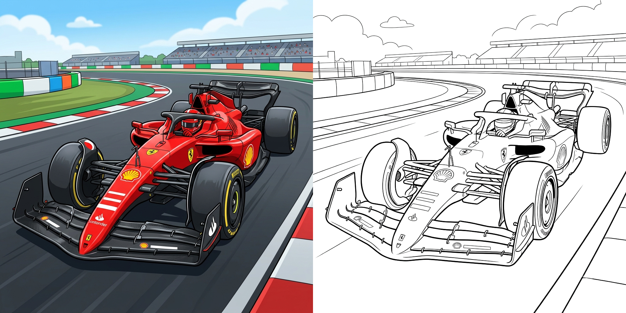 ft - Coloriage Ferrari Voitures de Course ft