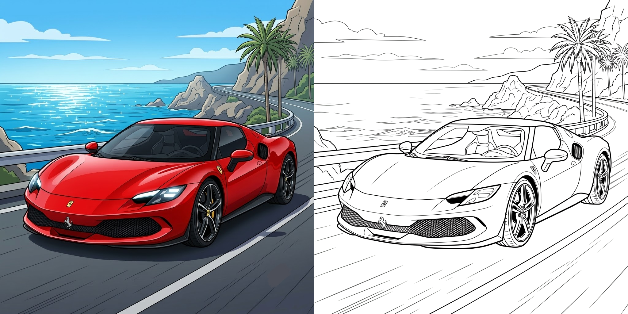ft - Coloriage Ferrari ft