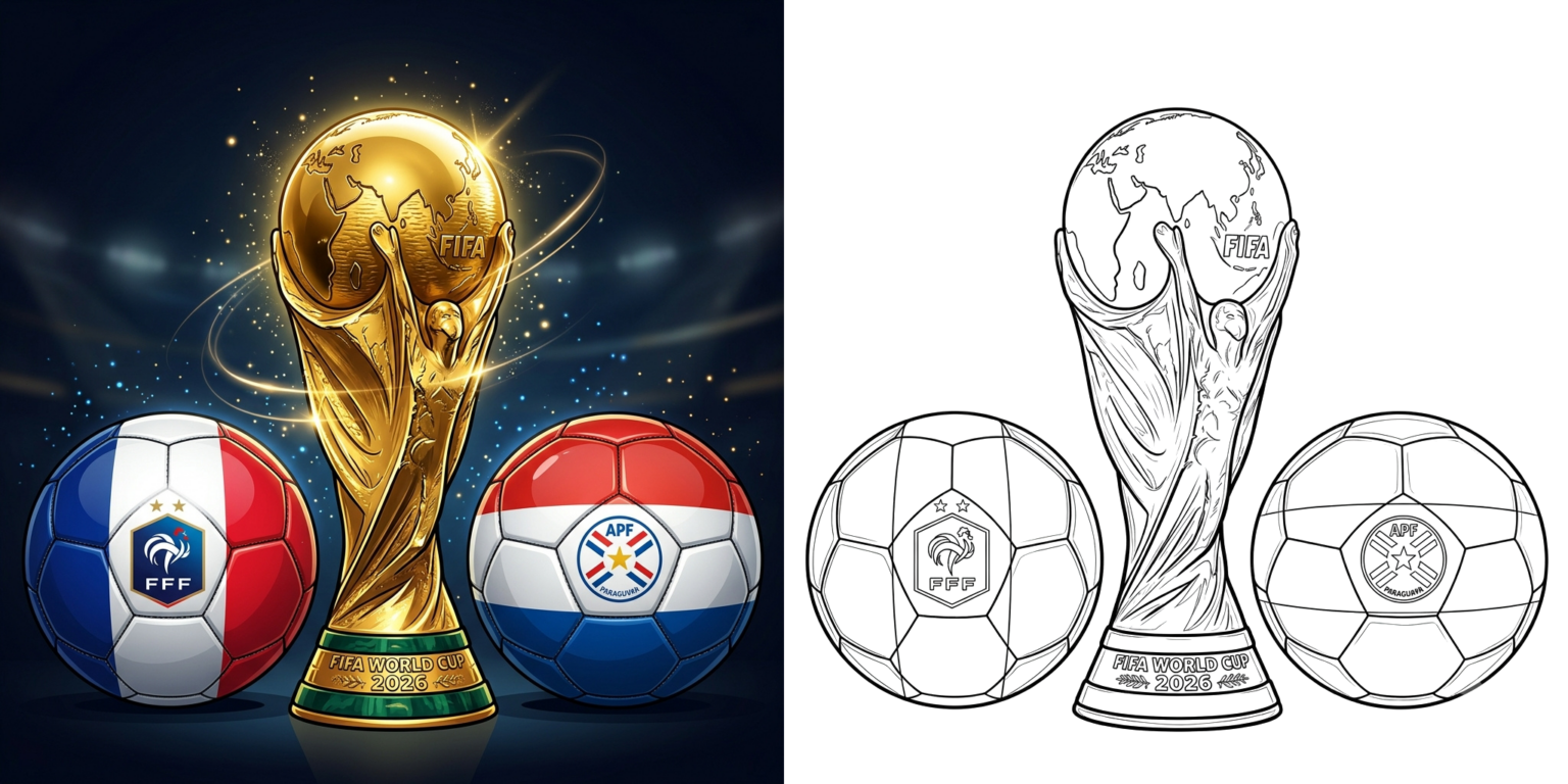 Coloriage France Vs Paraguay Coupe Du Monde 2026 15 Dessins Imprimer coloriage-france-vs-paraguay-coupe-du-monde-2026-15-dessins-imprimer