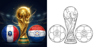 ft - Coloriage France vs Paraguay – Coupe du Monde 2026 ft