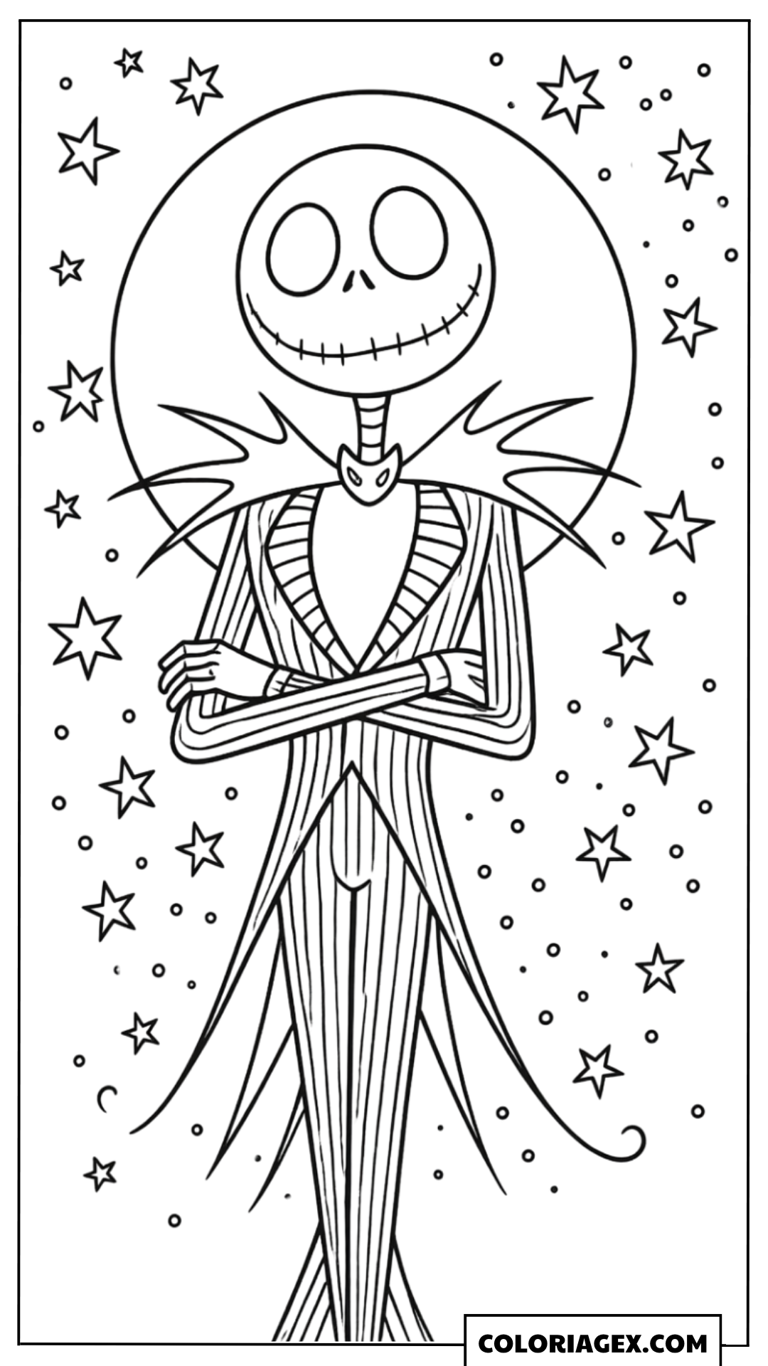 Coloriage Jack Skellington élégant