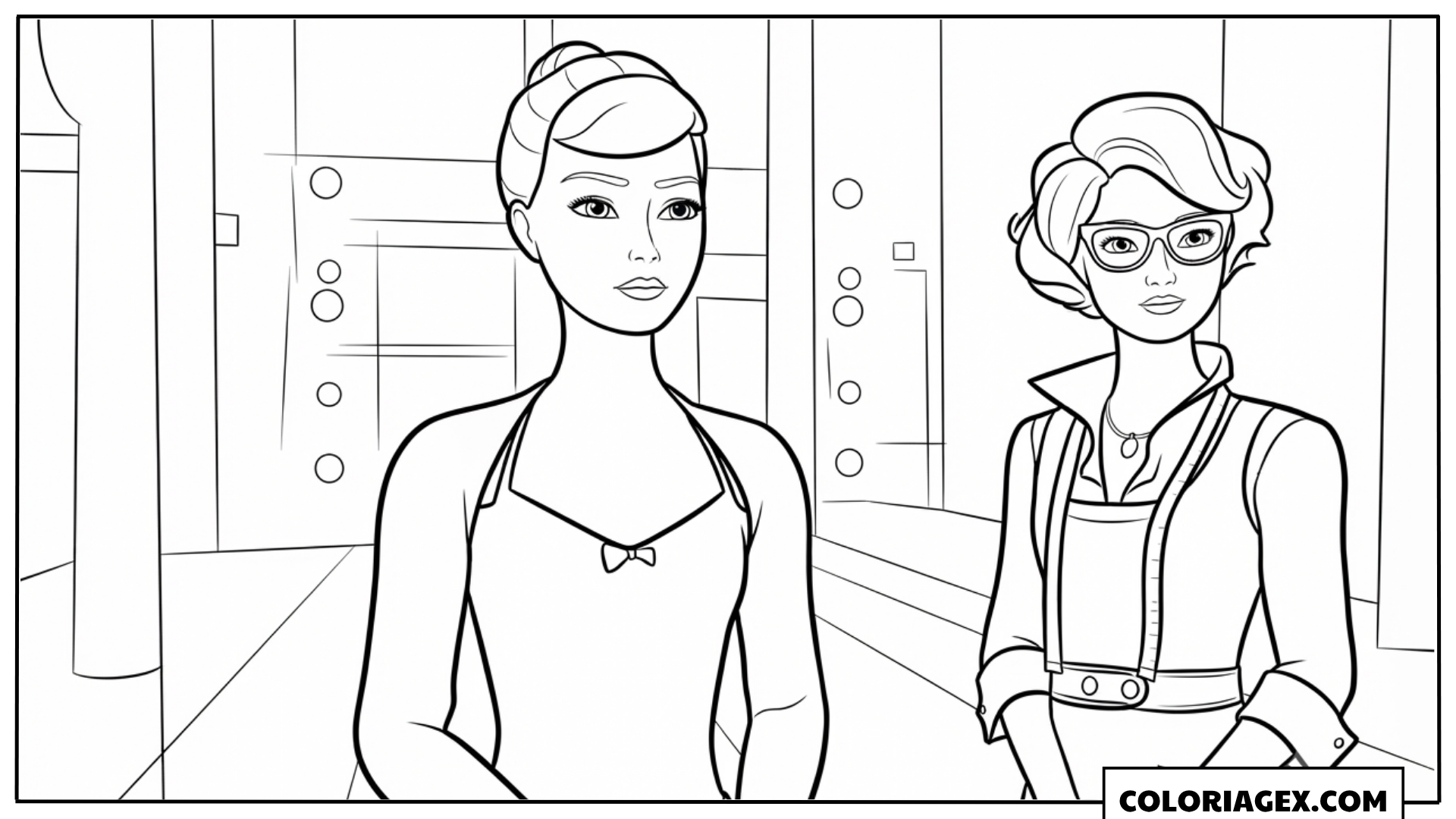 Coloriage Kristyn et Hailey