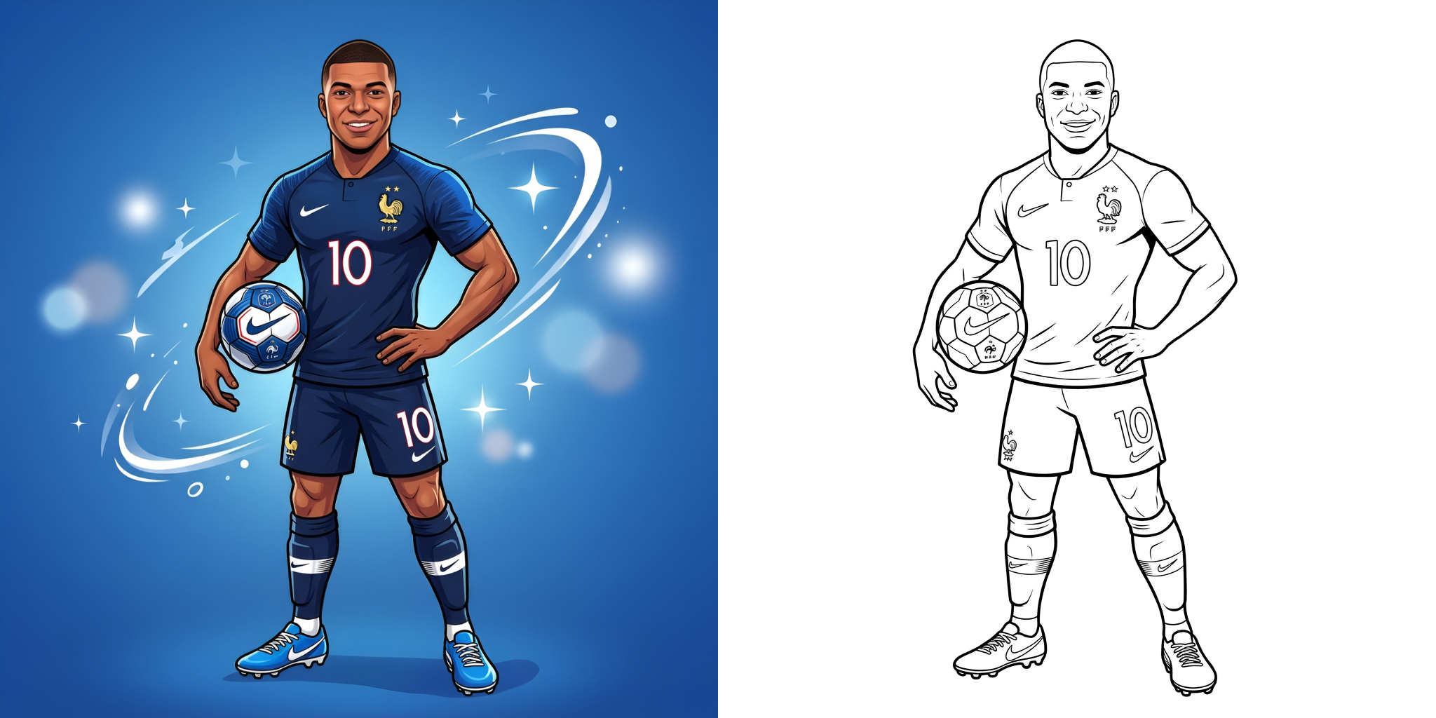 ft - Coloriage Mbappé ft
