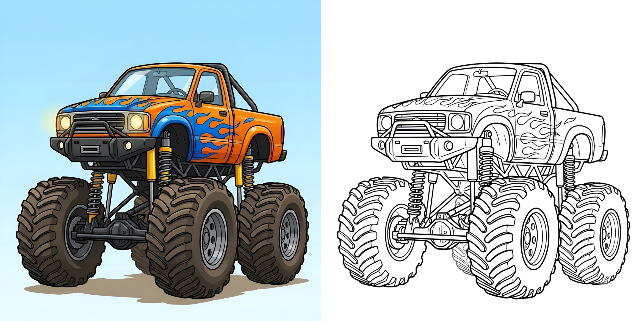 ft - Coloriage Monster Truck ft