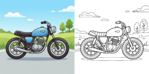 ft - Coloriage Moto Facile ft