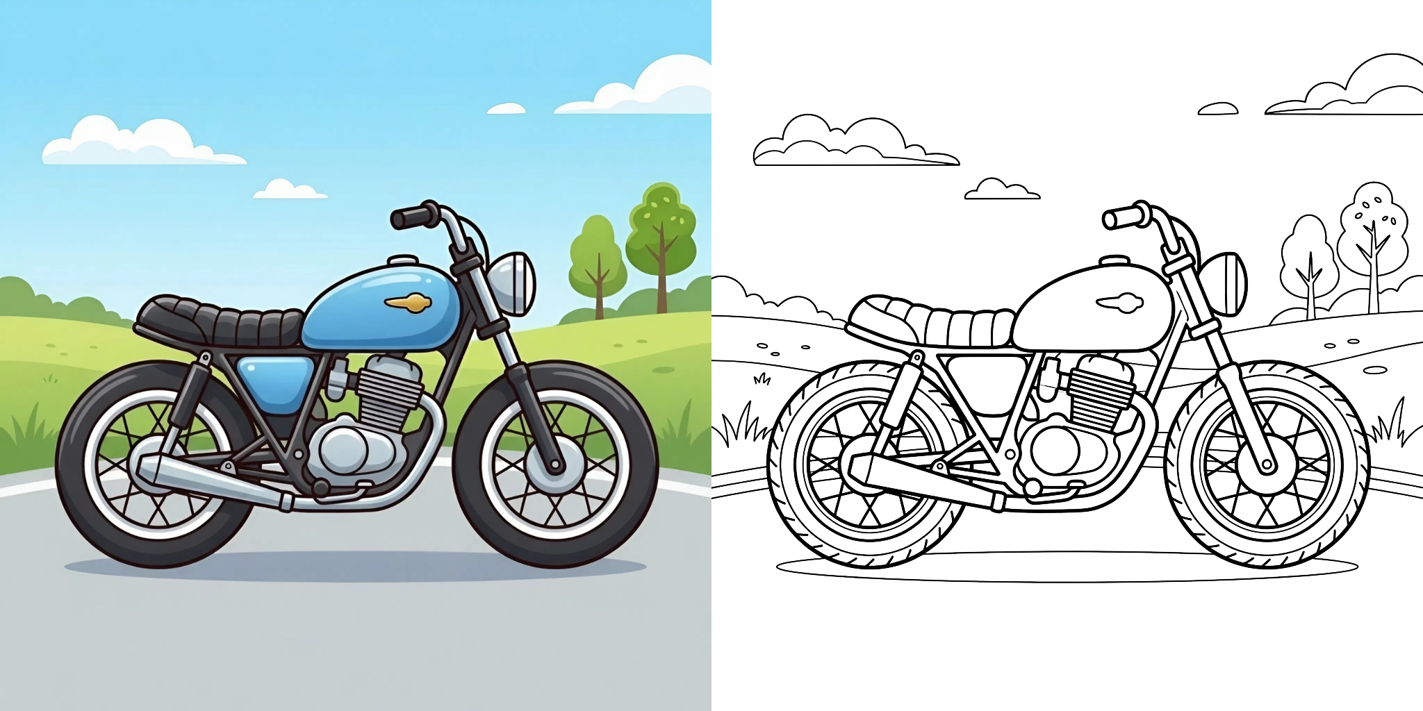 ft - Coloriage Moto Facile ft