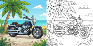 ft - Coloriage Moto ft