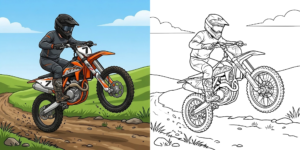 ft - Coloriage Motocross ft