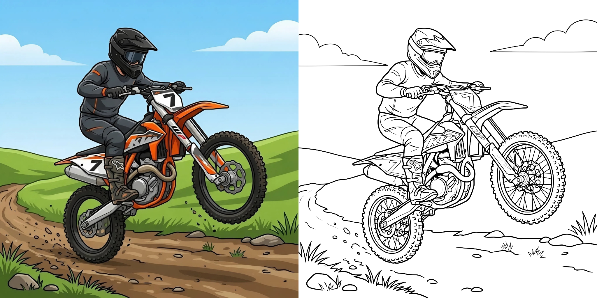 ft - Coloriage Motocross ft