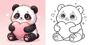 ft - Coloriage Panda Mignon ft