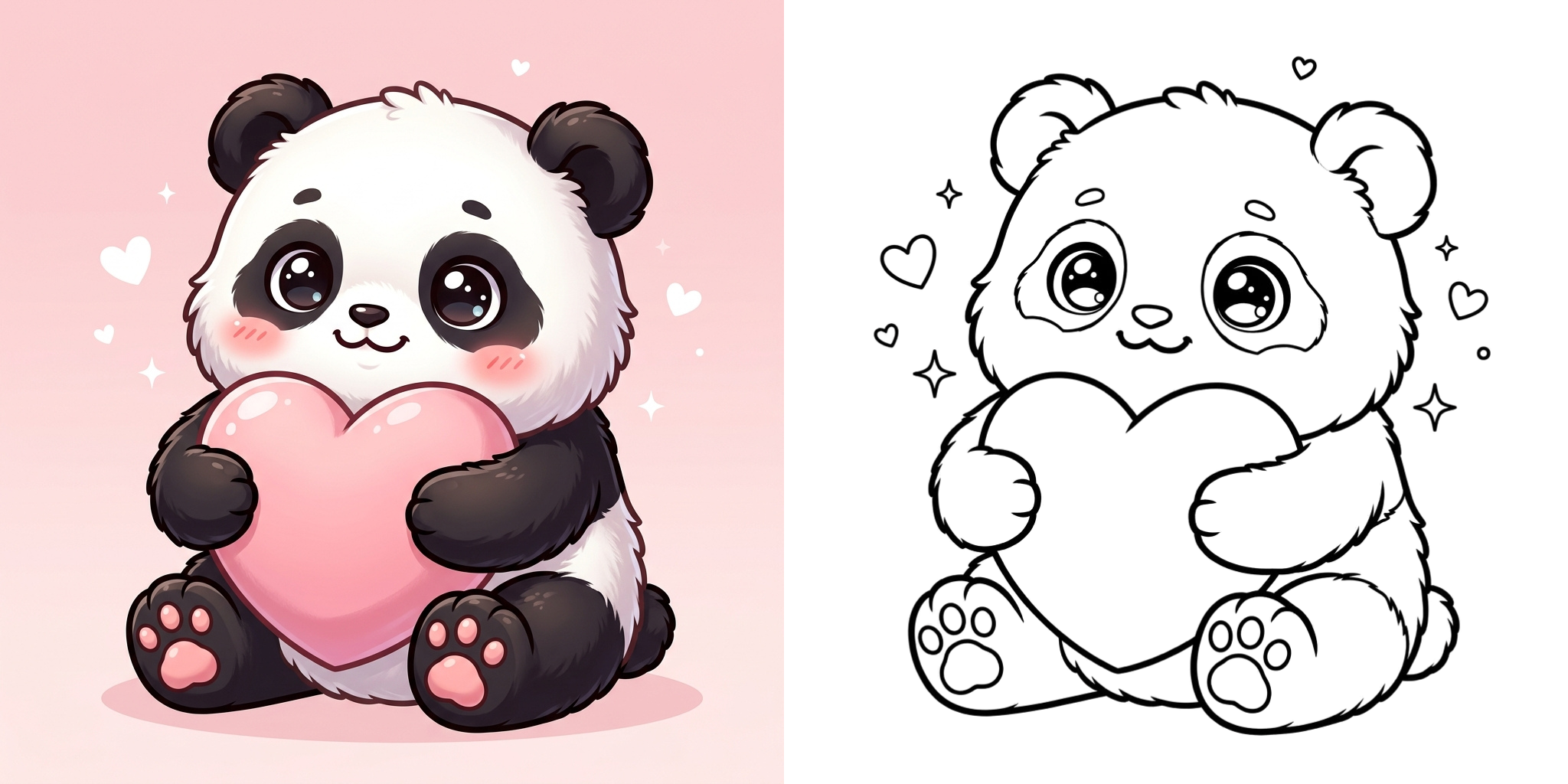 ft - Coloriage Panda Mignon ft