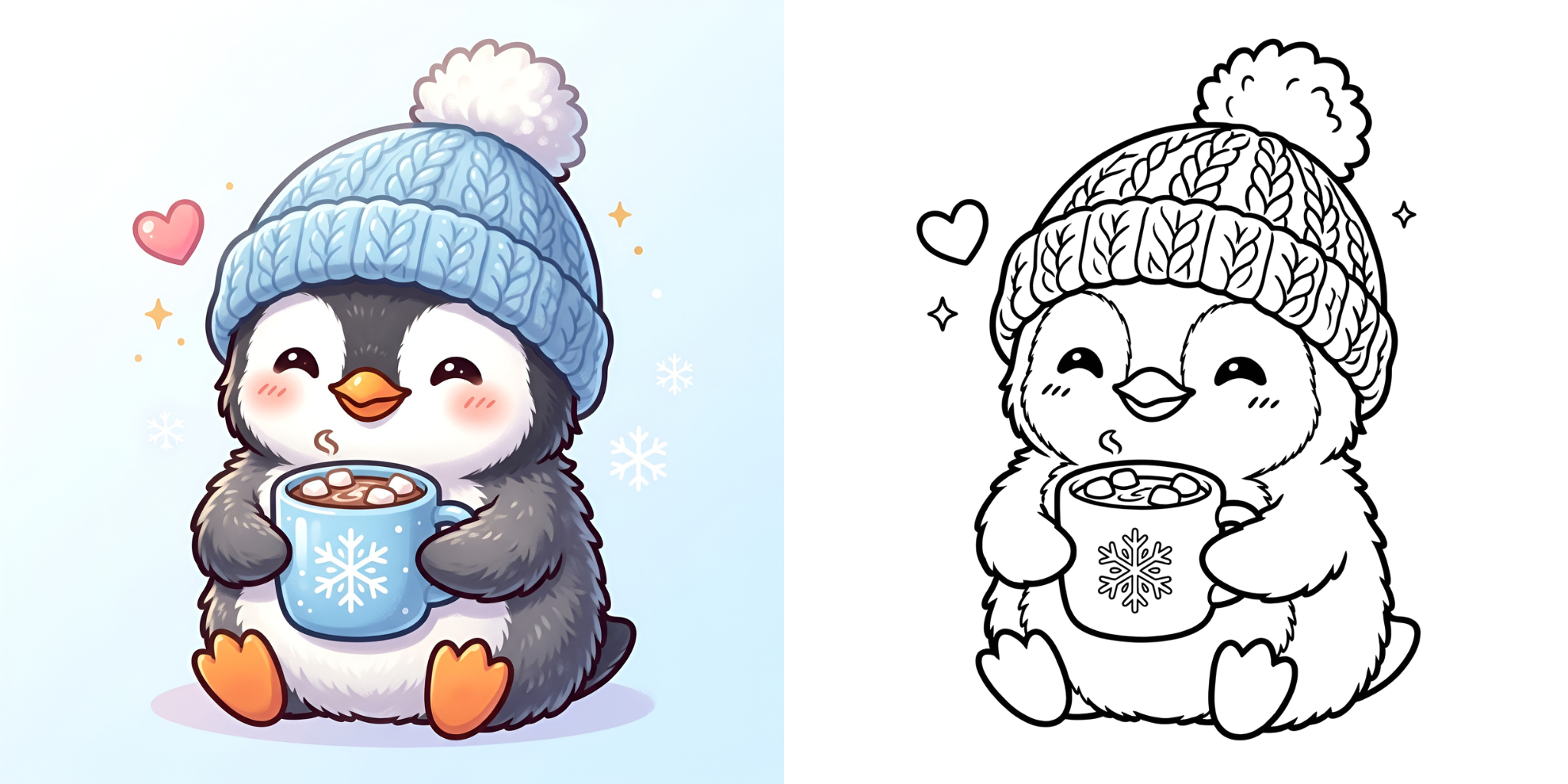 ft - Coloriage Pingouin Mignon ft