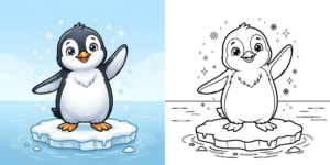 ft - Coloriage Pingouin ft