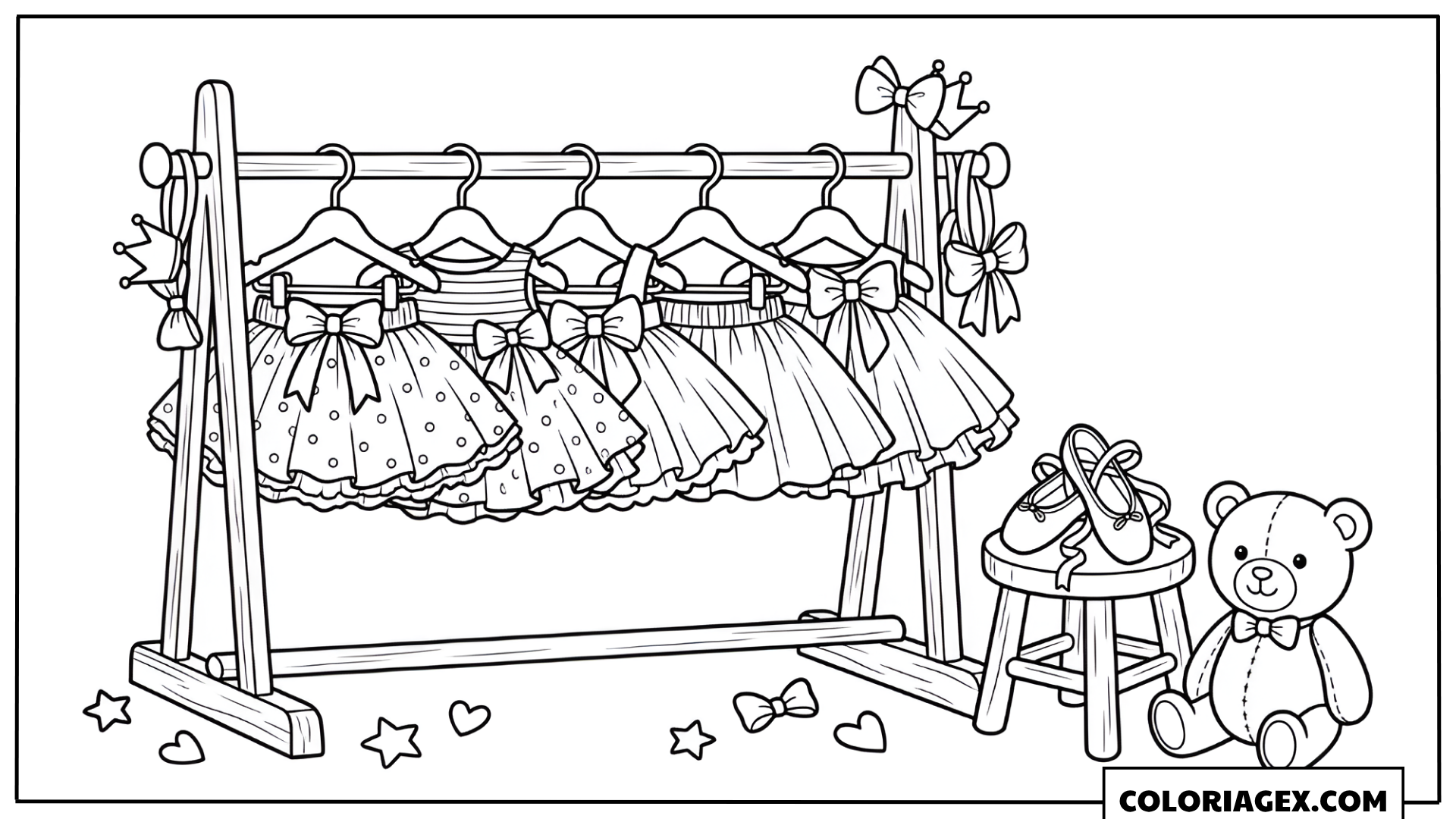 Coloriage Portant à tutus