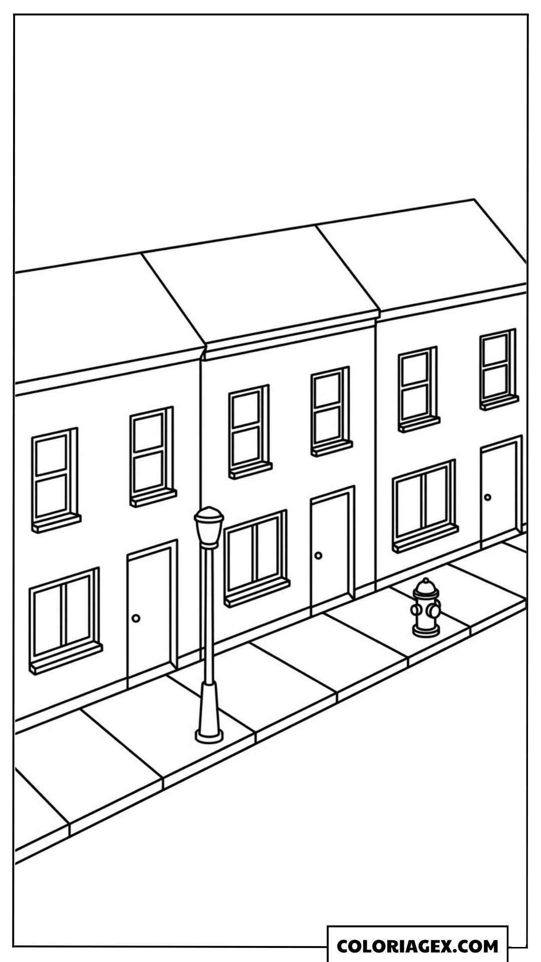 Coloriage Rue de ville