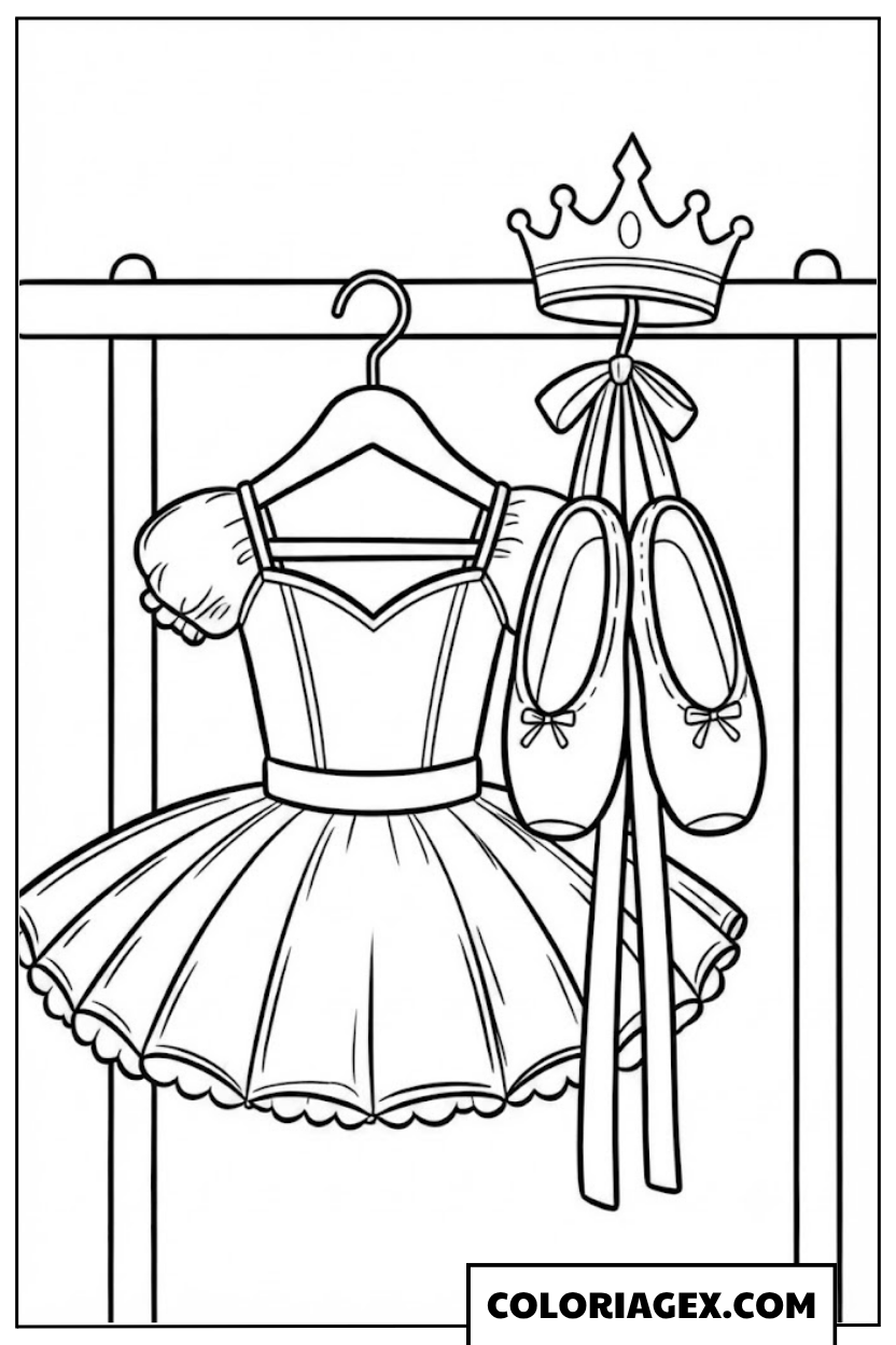 Coloriage Tenue de ballet