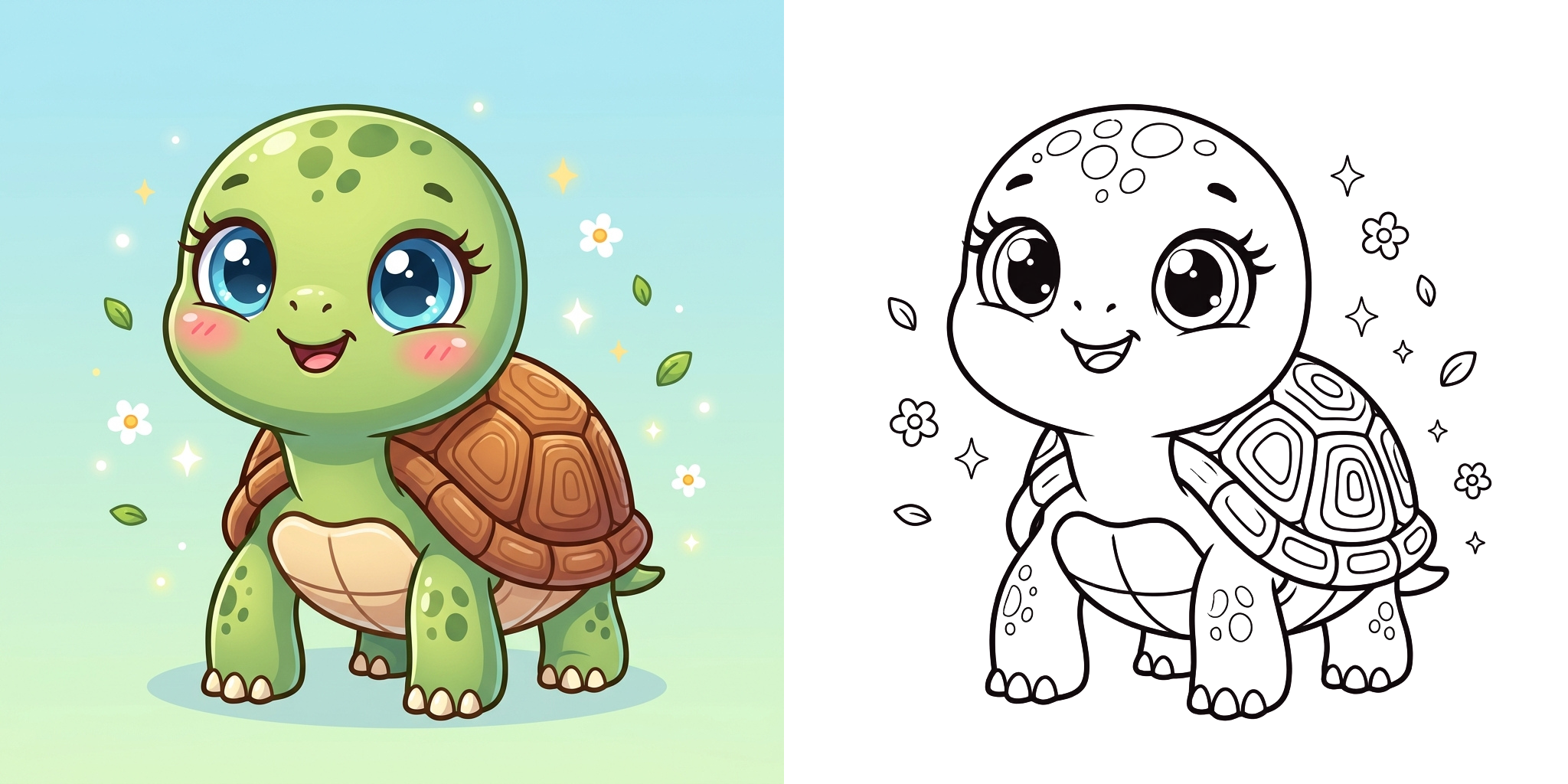 ft - Coloriage Tortue Facile ft