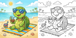 ft - Coloriage Tortue ft