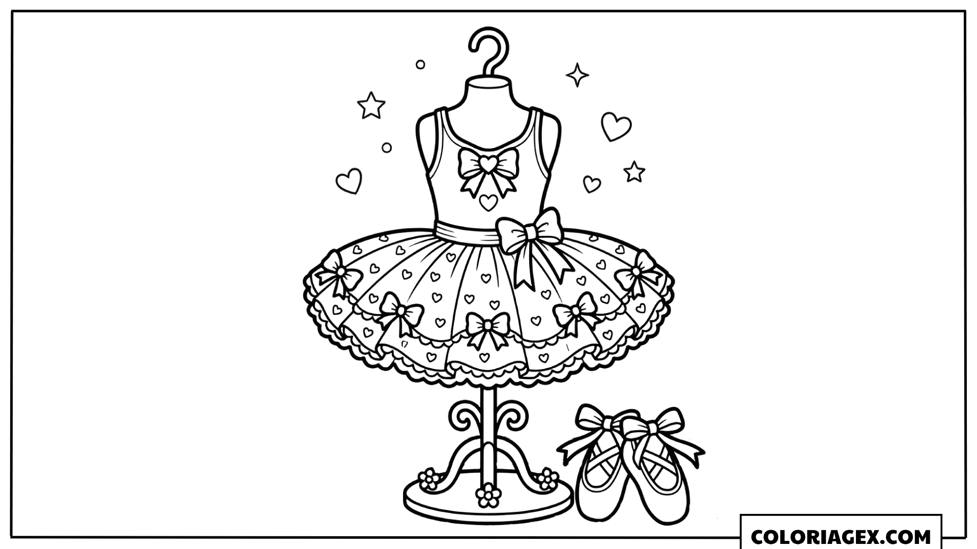 Coloriage Tutu décoré