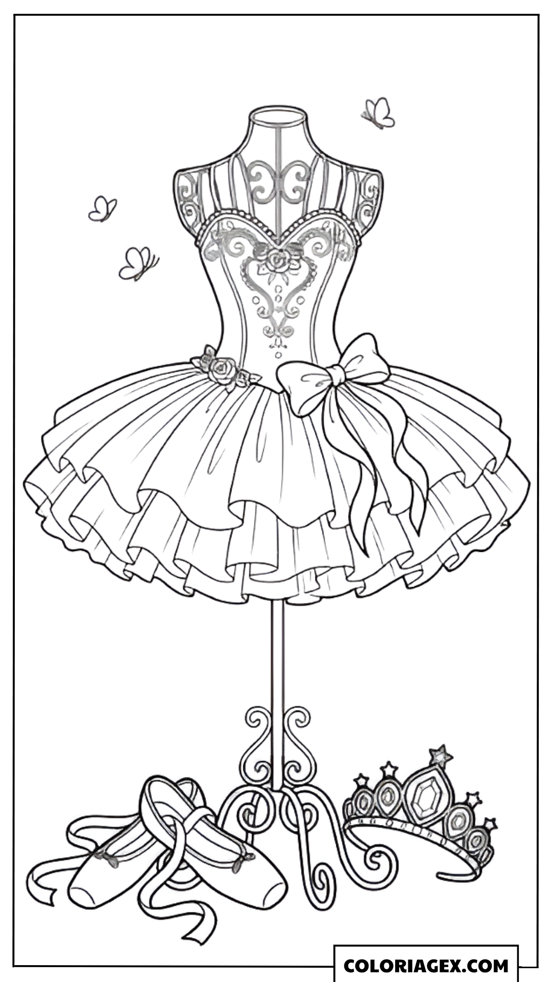 Coloriage Tutu princesse