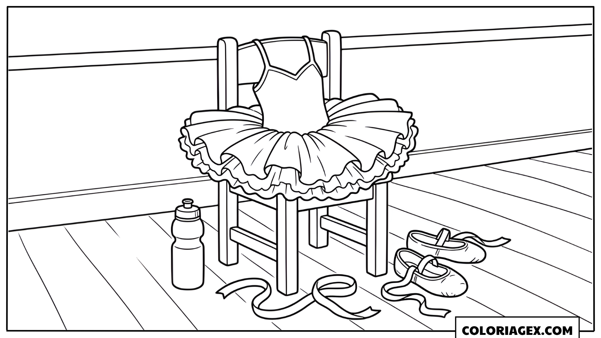 Coloriage Tutu sur chaise