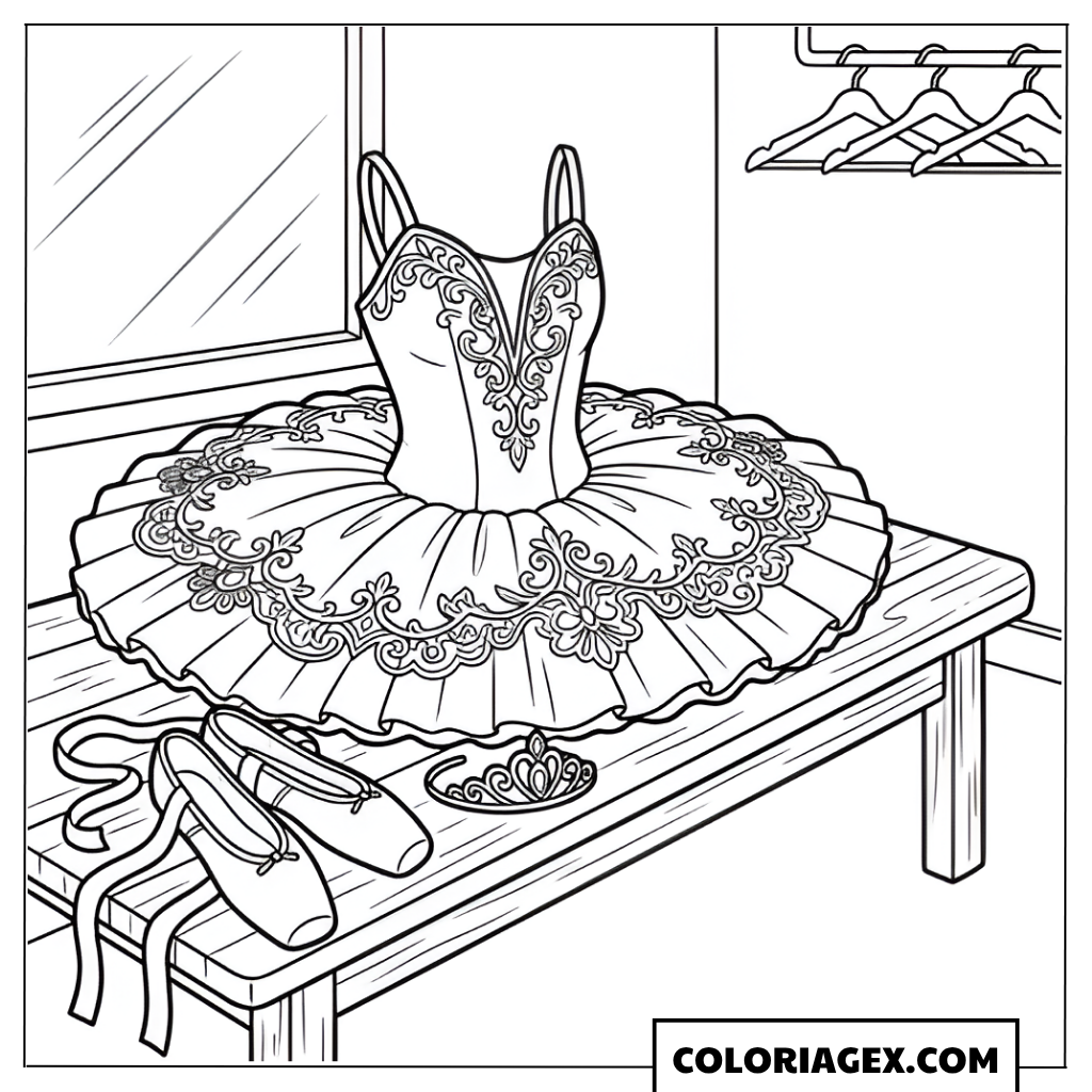 Coloriage Tutu sur table