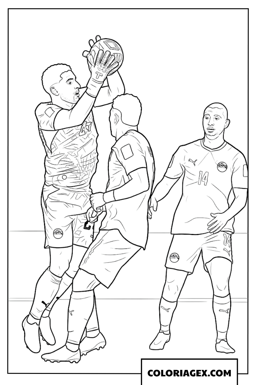 Coloriage gardien de but