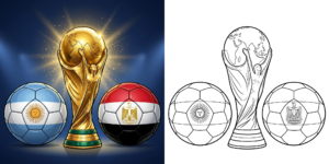Princess Coloring Pages ft - Coupe du Monde 2026 : Coloriage Argentine vs Égypte ft