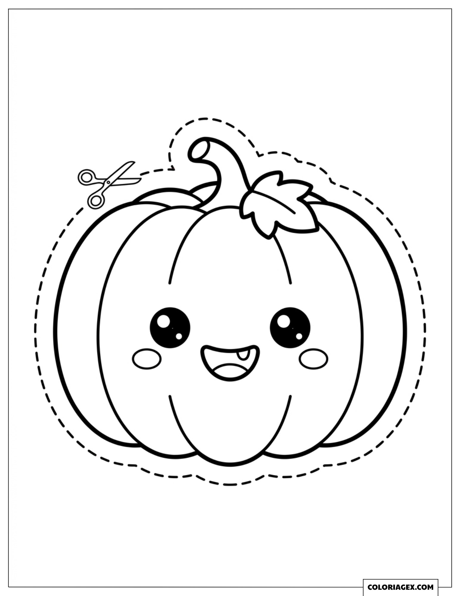 Découpage Halloween la citrouille souriante à découper