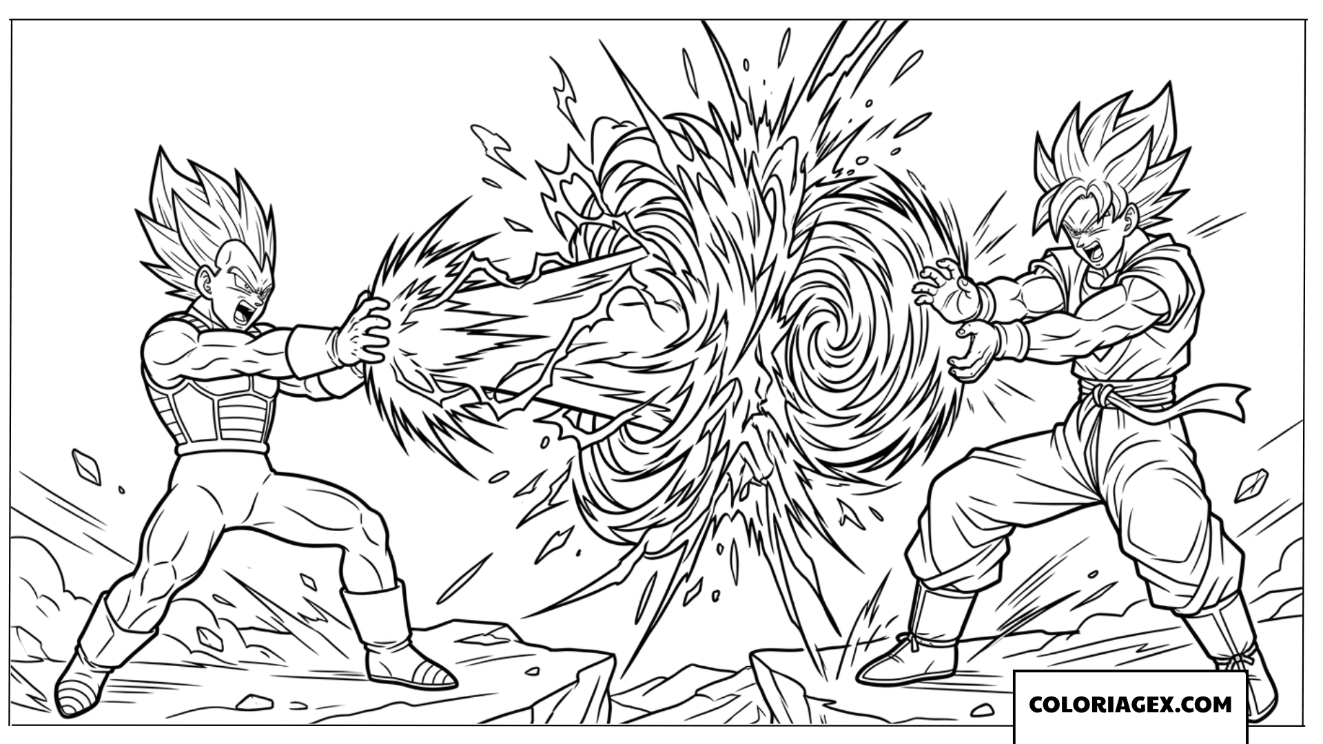 Dessin Affrontement d Energie Epique