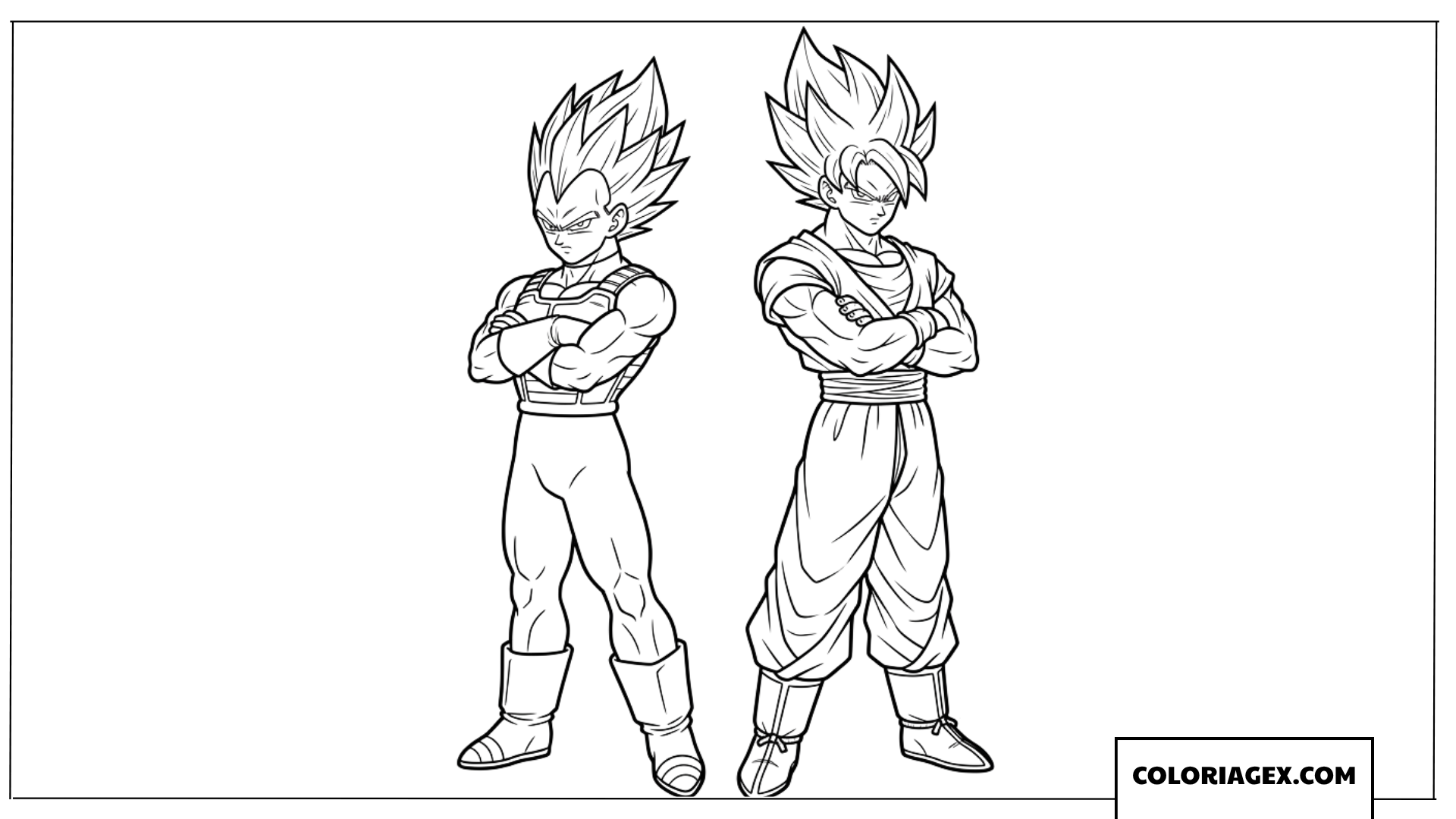 Dessin Deux Legendes Saiyan Ensemble