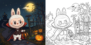 ft - Dessin Labubu Halloween ft