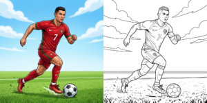 ft - Dessin Ronaldo et Ballon ft