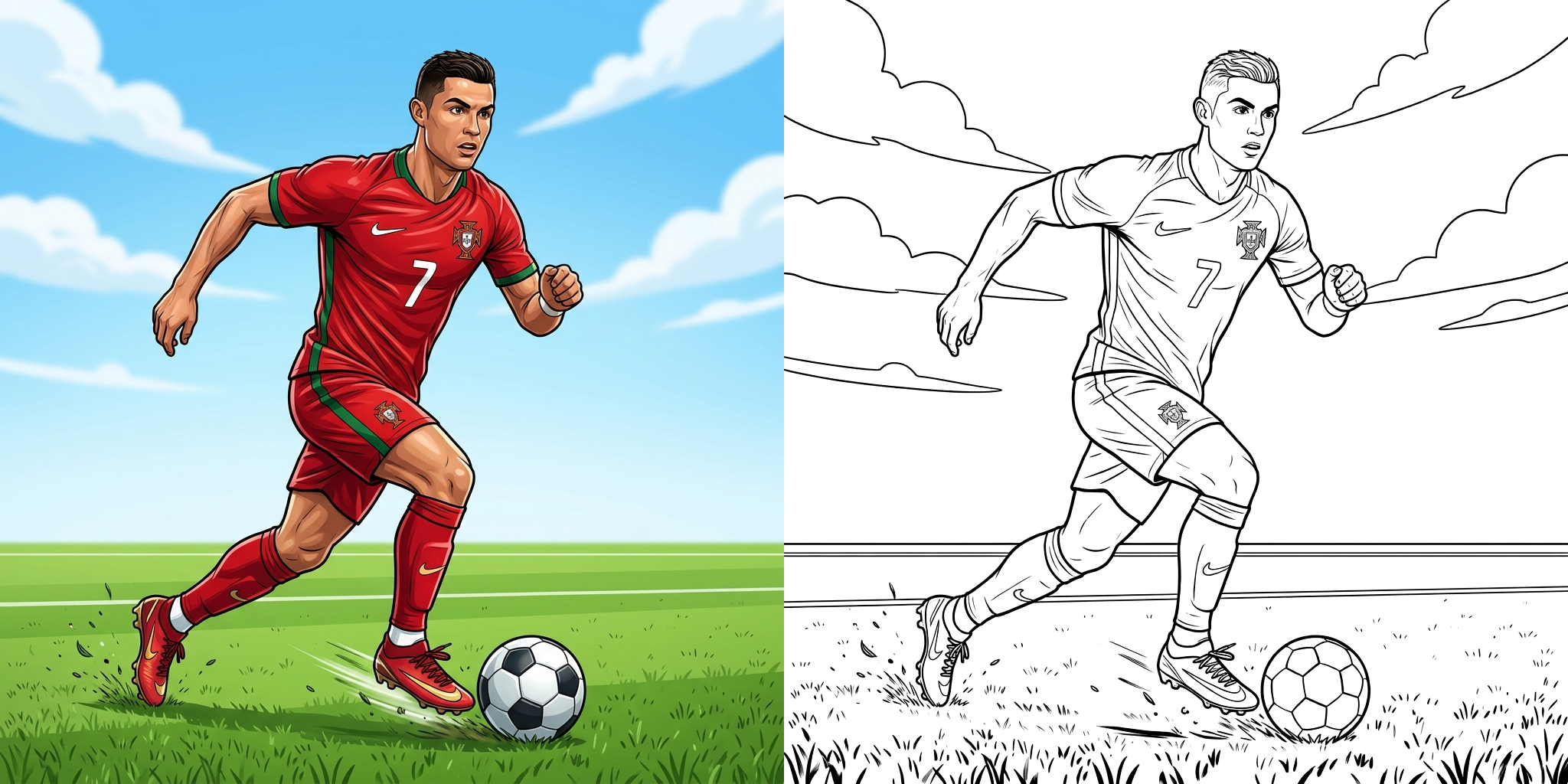 ft - Dessin Ronaldo et Ballon ft