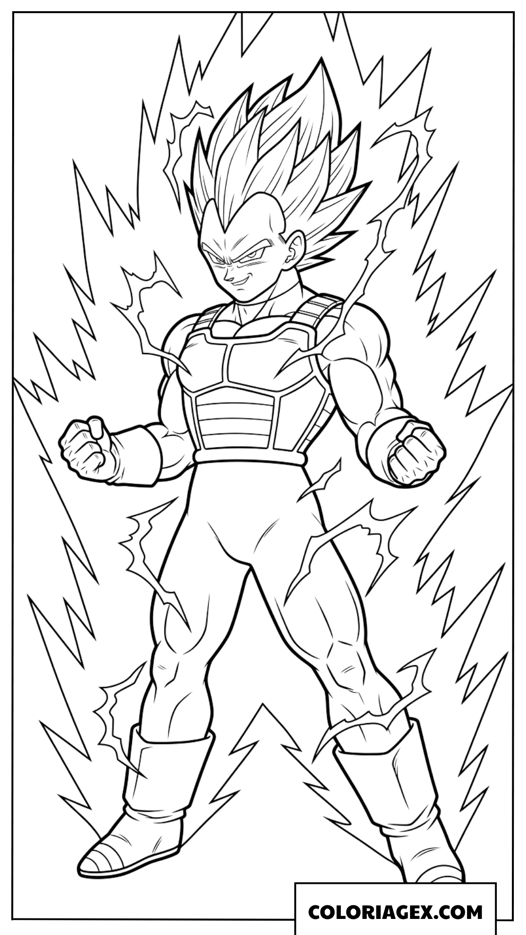 Dessin Vegeta Legende Eveil de Puissance