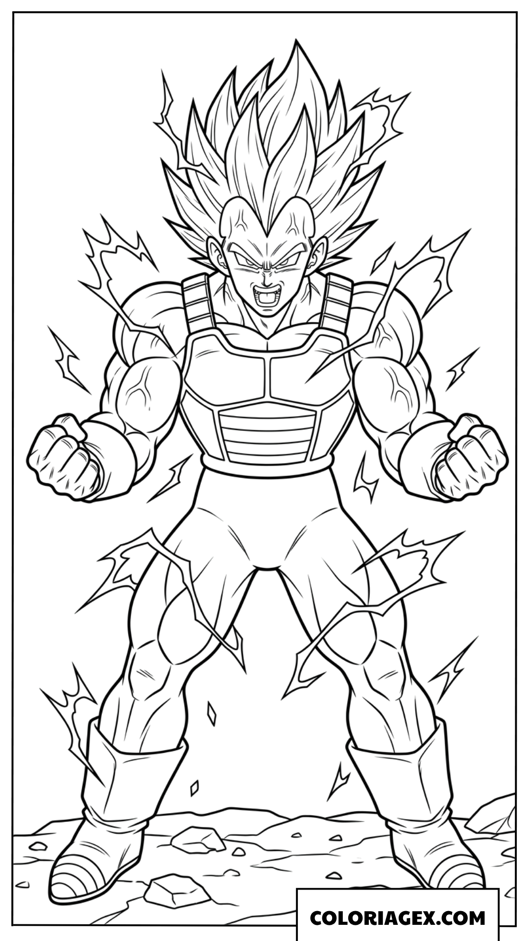 Dessin Vegeta Super Saiyan Deux Energetique
