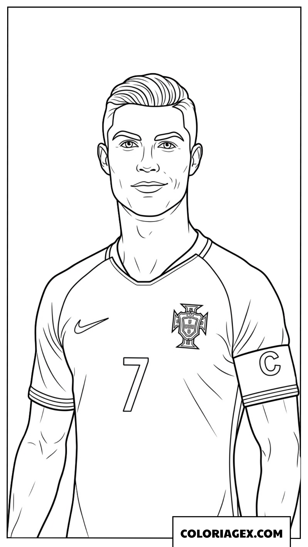 Dessin de Ronaldo Portugal en tant que capitaine