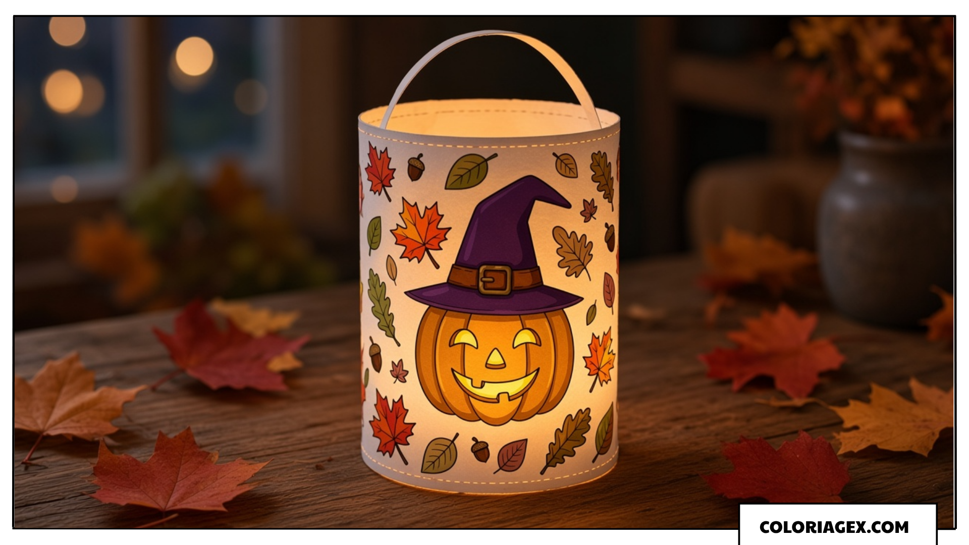 Lanterne citrouille en papier une lumière douce pour Halloween