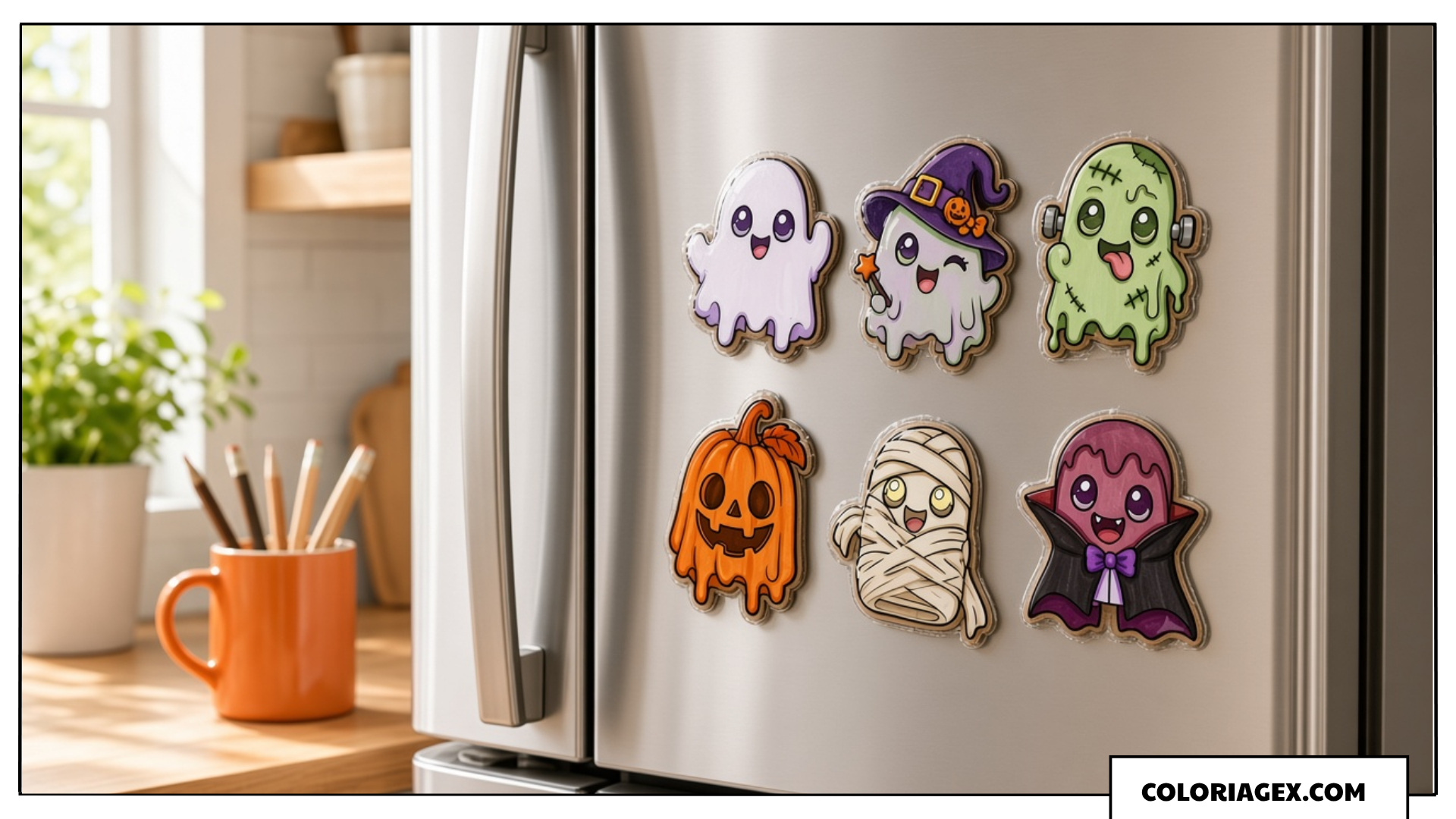 Magnets Halloween pour le frigo des monstres rigolos à fabriquer