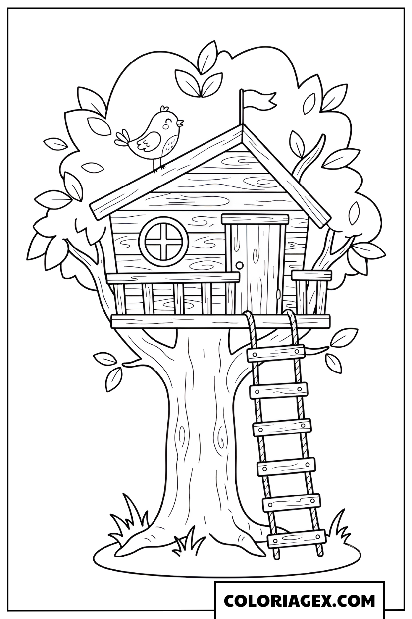 Une grande maison en forme de champignon avec chemin de pierre et fleurs.