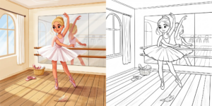 ft - coloriage barbie danseuse étoile ft
